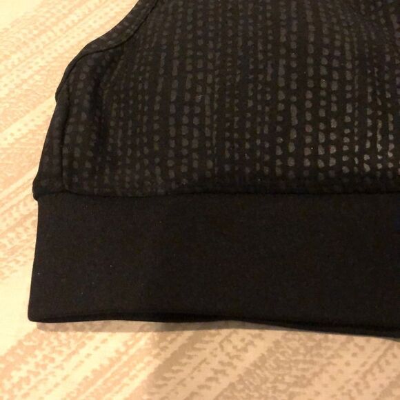 PrismSport Black w/Vertical Dot Stripes Sports Bra - Picture 3 of 6